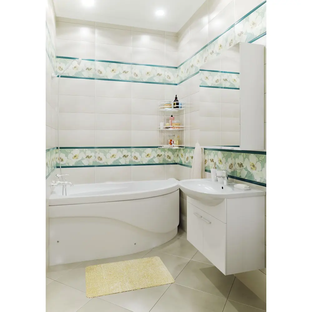 Плитка настенная «Mint» 20х44 см 1.05 м2 цвет голубой 18076871 STLM-2115008 Santreyd  - Вид №1