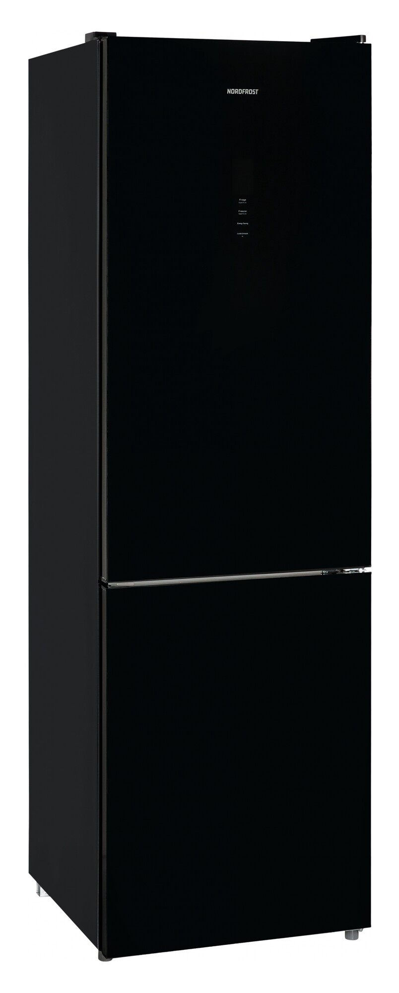 9069205 Холодильник с морозильником   Nordfrost RFC 390D NFGB черный STDN-0009040