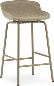 604047 Барный стул 65 см, обивка передней части, сталь, песок / Synergy Normann Copenhagen Hyg