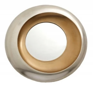 Зеркало серебряное круглое объемное Helly PUSHA ДИЗАЙНЕРСКИЕ 062605 Золото;серебро