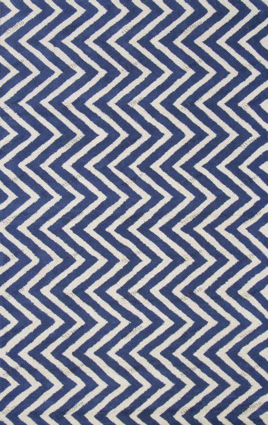 Ковер Zig Zag синий 300х400 DOLLY CAPRETS ДИЗАЙНЕРСКИЕ, ЗИГ ЗАГ 015196 Белый;синий 