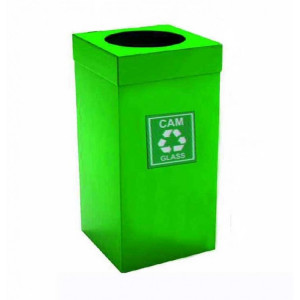 1865 ARI METAL Урна для сортировки мусора из нержавеющей стали , зеленая порошковая окраска, обьем 54 л. 79 л. Зеленая, порошковая окраска