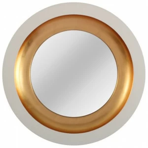 Зеркало настенное круглое 75 см золото с белым Capri White ART-ZERKALO ДИЗАЙНЕРСКИЕ 00-3884122 Белый;зеркальный;золото
