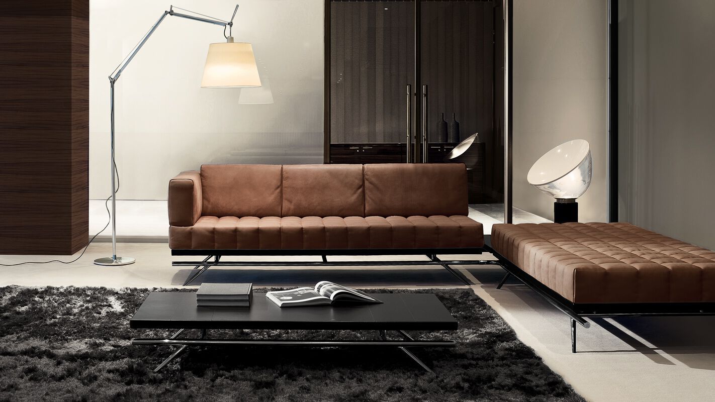 3-местный кожаный угловой диван i 4 Mariani ARCH-00047342 - Вид №1