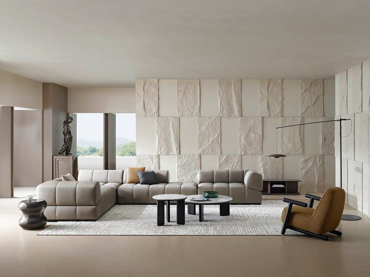 Кожаный диван HC28 maison PLAID ARCH-00053508