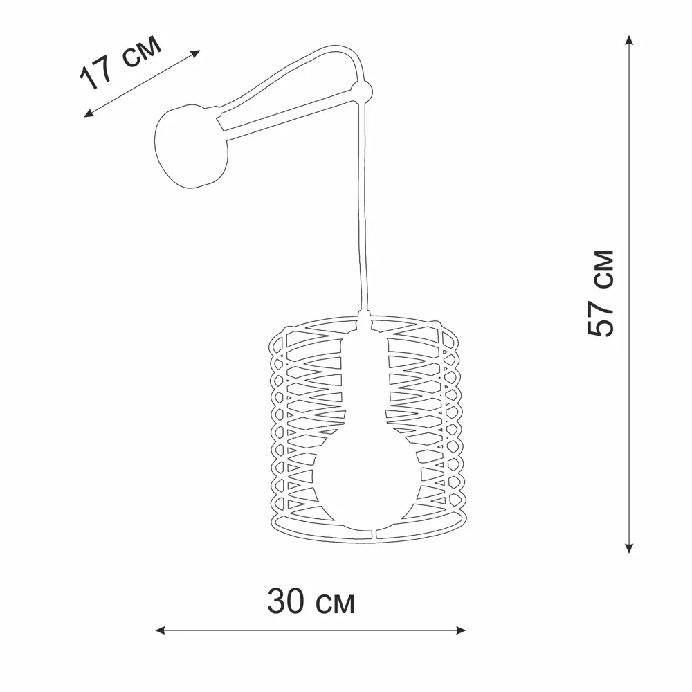 Настенный светильник бра Vitaluce Vakero black 1 лампа 3м² Е27 цвет черный матовый STLM-2133674 - Вид №10