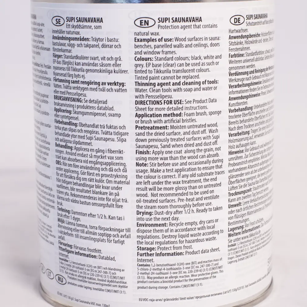 Воск для сауны Tikkurila Supi Saunavaha прозрачный 0.9 л STLM-2134862 - Вид №2