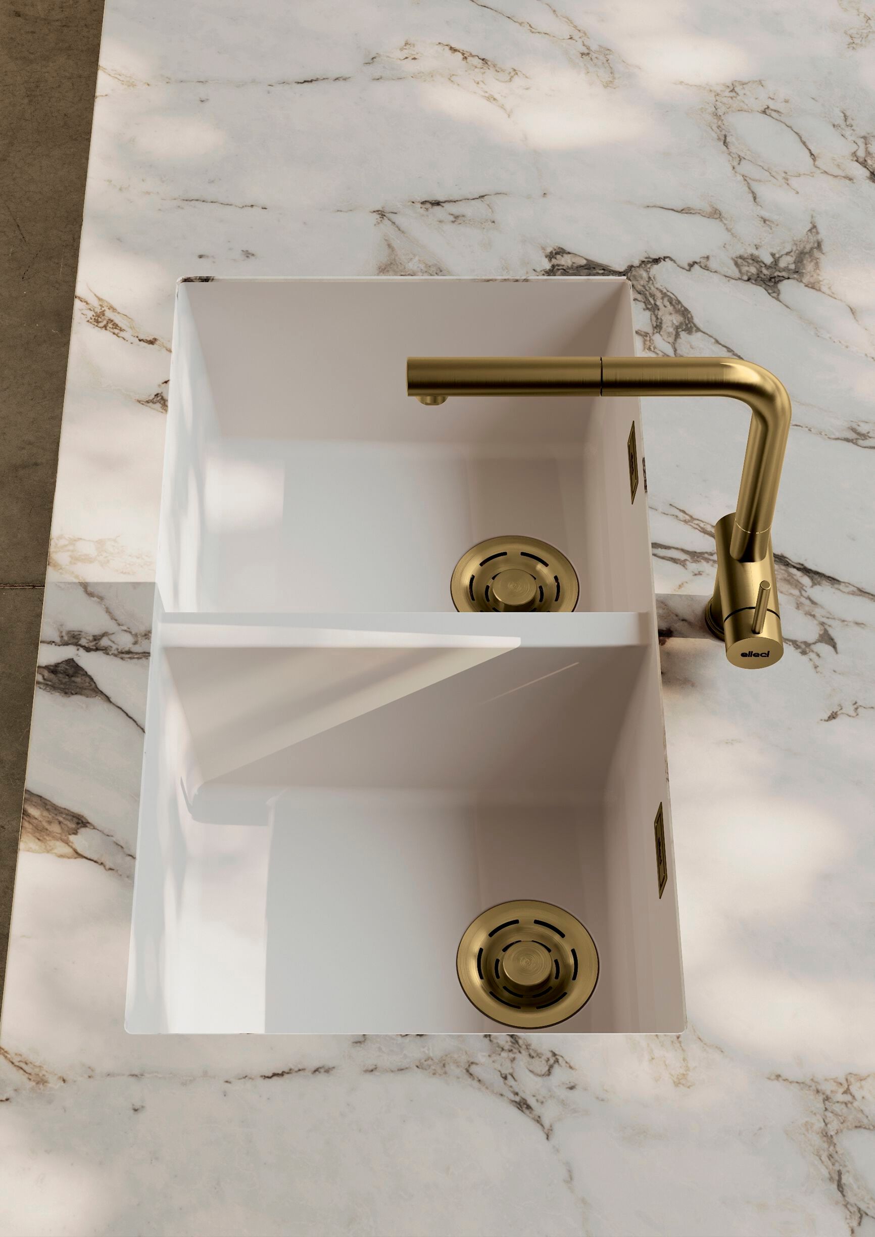 Раковина с одной чашей в Кератеке Elleci элитная кухня ARCH-00074871 - Вид №1