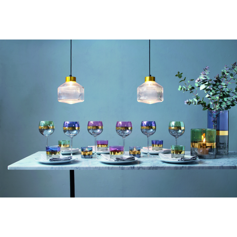 Набор из 2 круглых бокалов Bangle 525 мл зелёный LSA International G133819196 - Вид №1