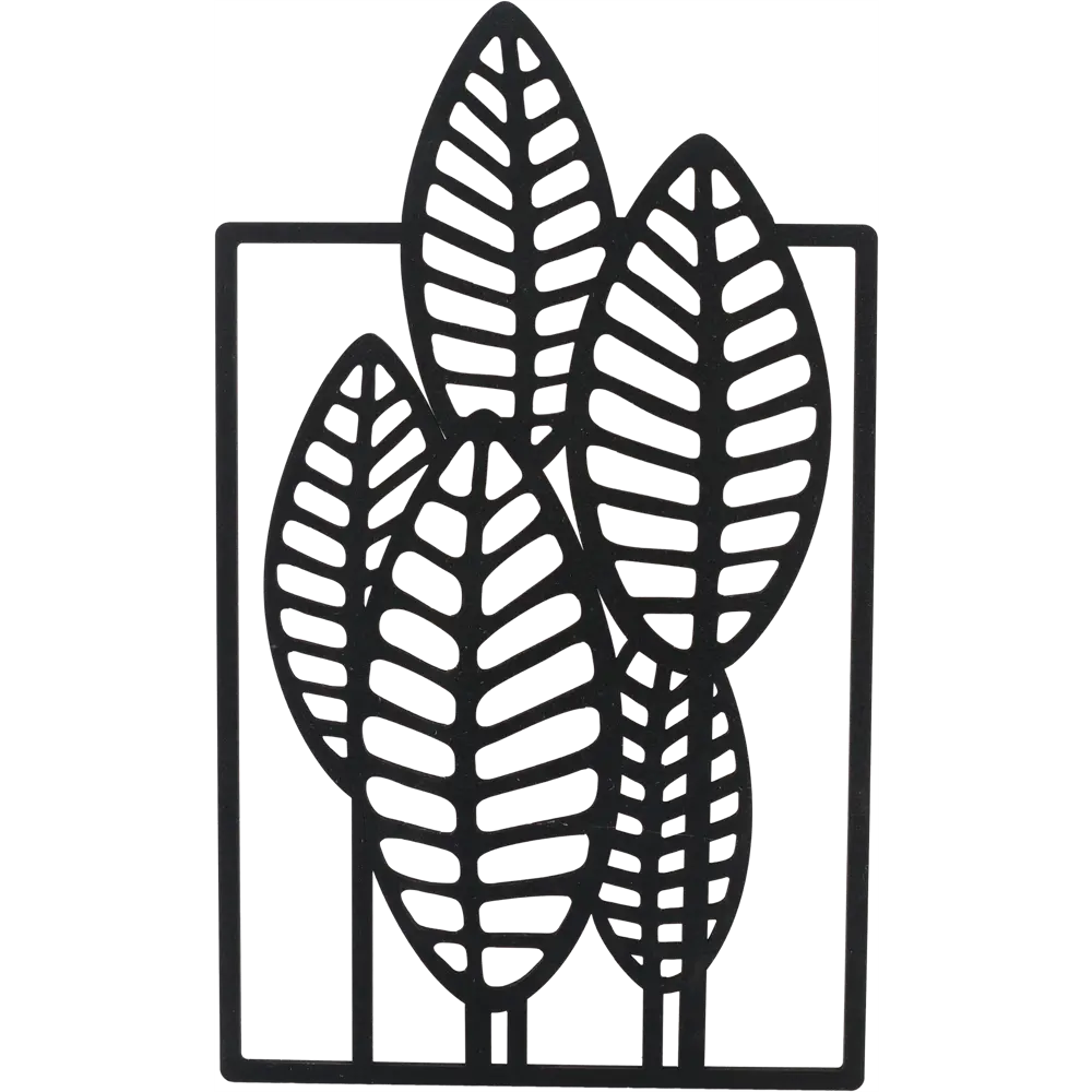 Панно декоративное листья 45x55см цвет черный Santreyd STLM-2121364