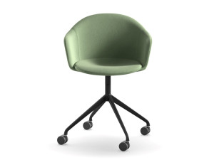 Тканевый операционный офисный стул с колесами на насесте