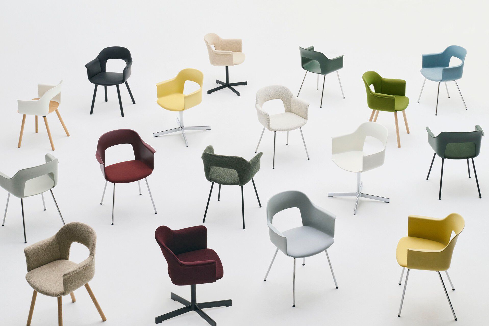 Мягкое кресло с открытой спинкой с подлокотниками Hay макет ARCH-00068393 - Вид №7