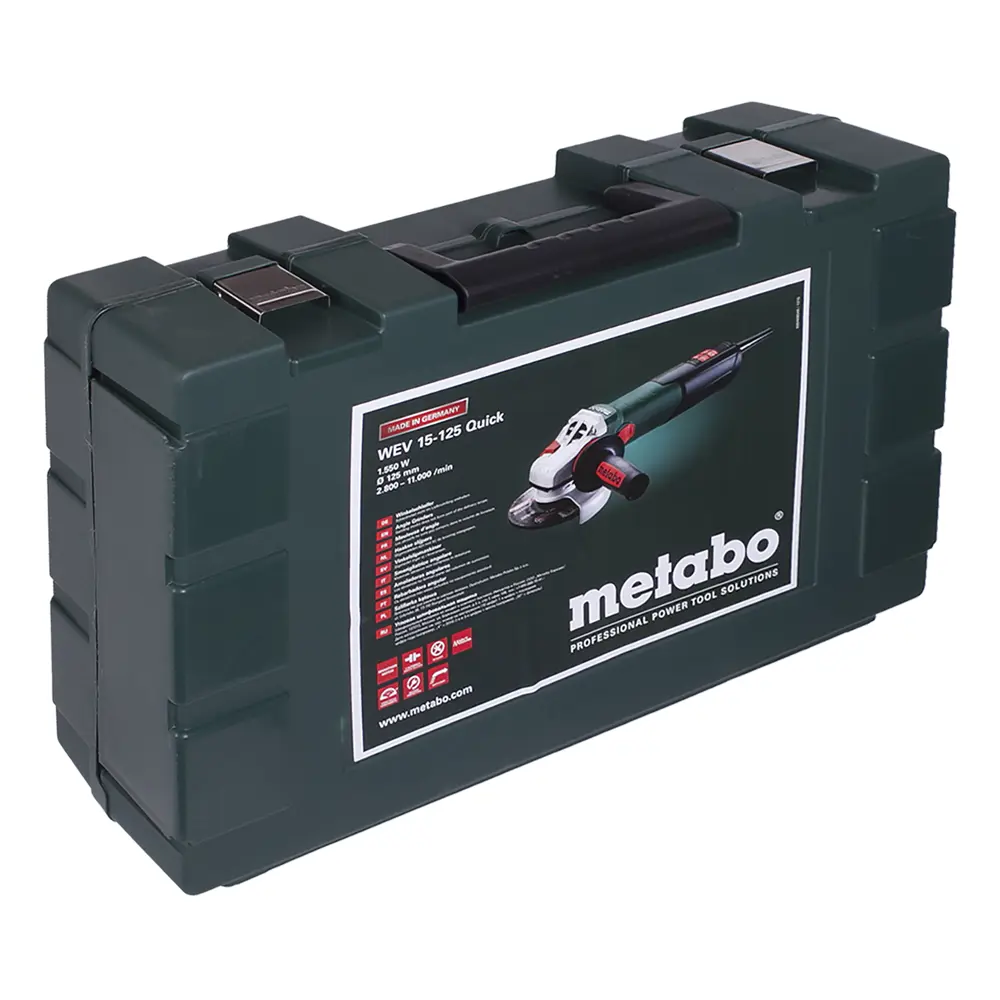 Углошлифовальная машина (болгарка) Metabo WEV 15-125 Quick, 1550 Вт, 125 мм STLM-2104433 - Вид №4