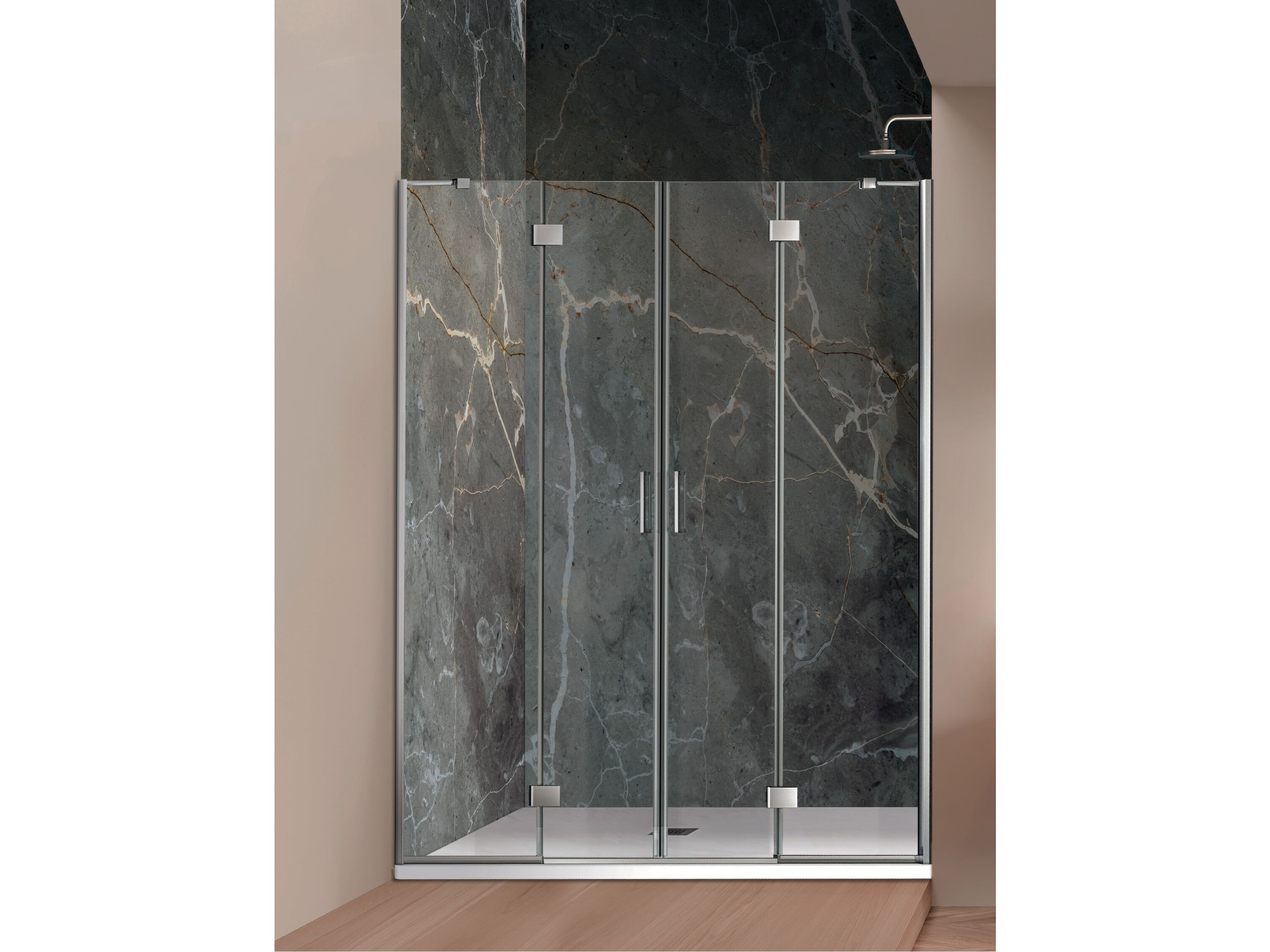 Хрустальная ниша душевая кабина с распашной дверью Metidea топ ARCH-00037202 - Вид №1