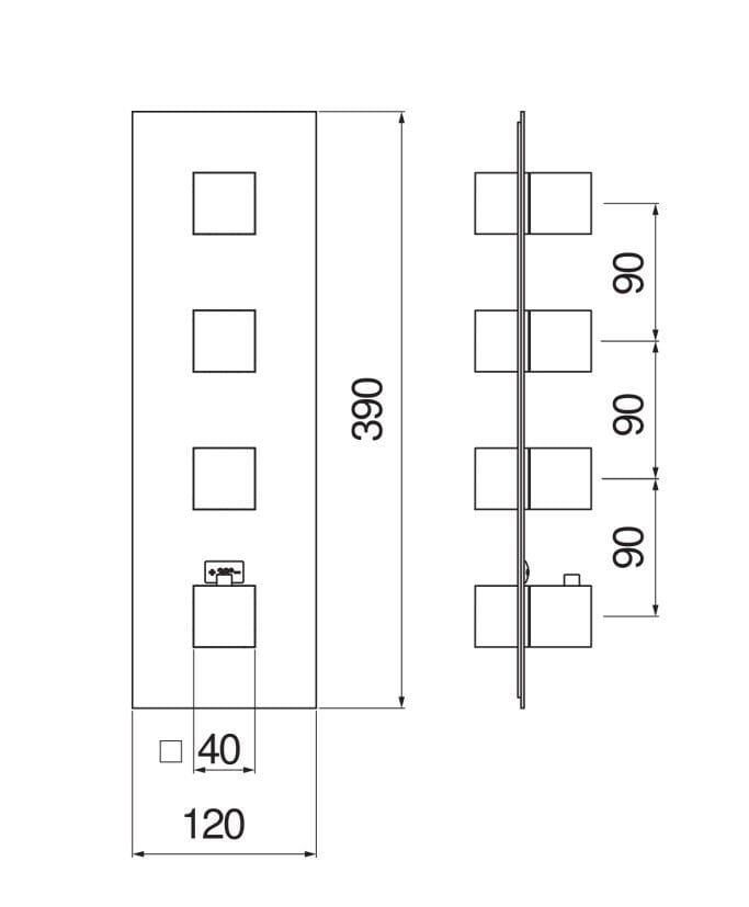 Термостатический смеситель для душа Nobili Seven ARCH-00012570