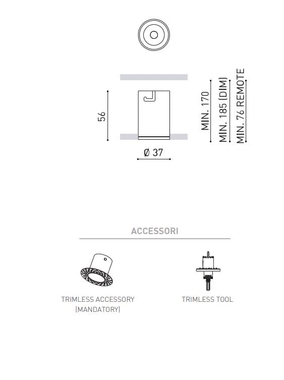 Алюминиевый круглый утопленный прожектор Arkoslight Lens Light ARCH-00126740 - Вид №7