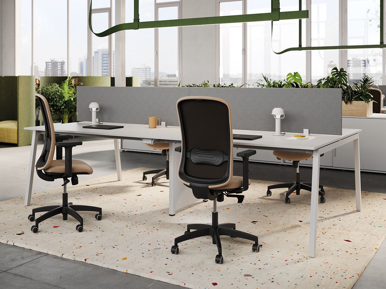 Сетчатый поворотный офисный стул с колесами и мягким сиденьем FREZZA Takk ARCH-00055766 - Вид №4