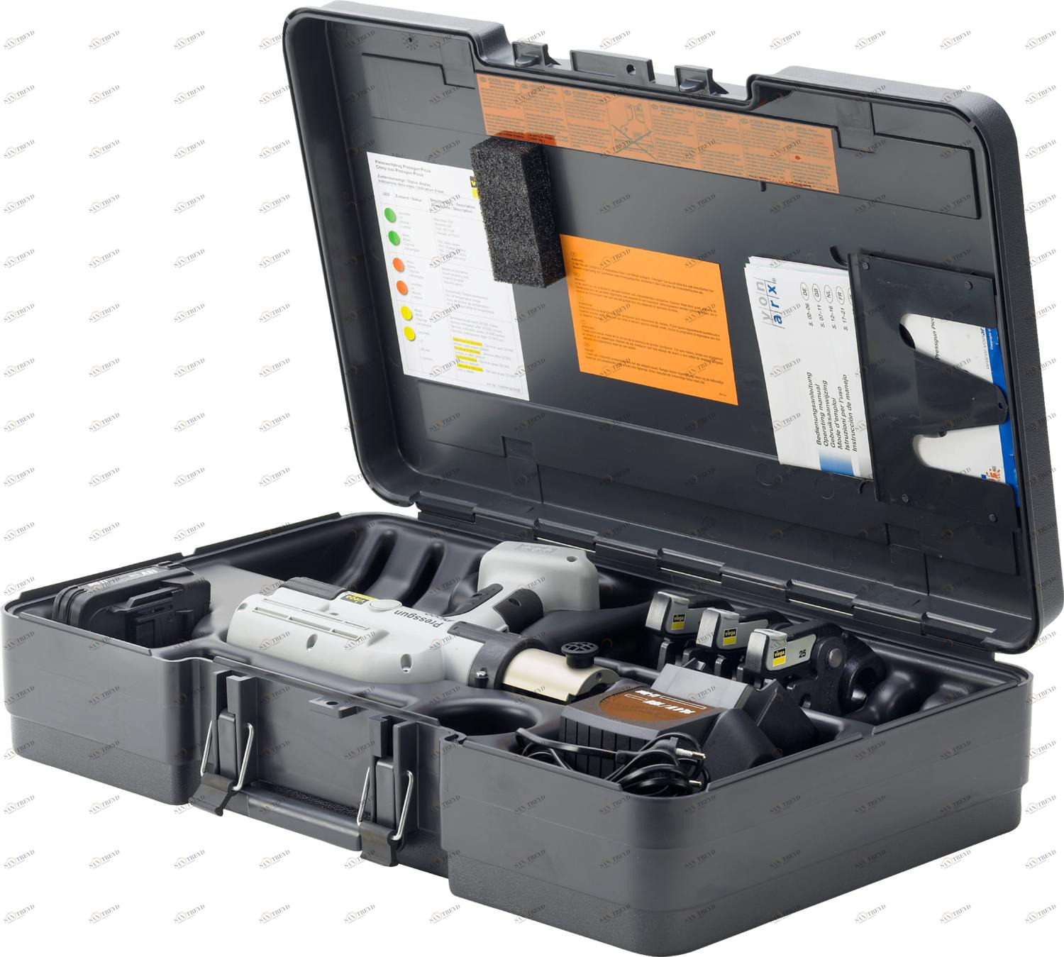 Трубопроводные системы  Системные пресс-инструменты  Системные пресс-инструменты  Аккумуляторная батарея VIEGA 671 631 1) Модель 5387.3 Santreyd 