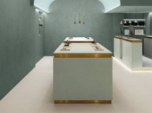 Пол / керамогранит с эффектом смолы