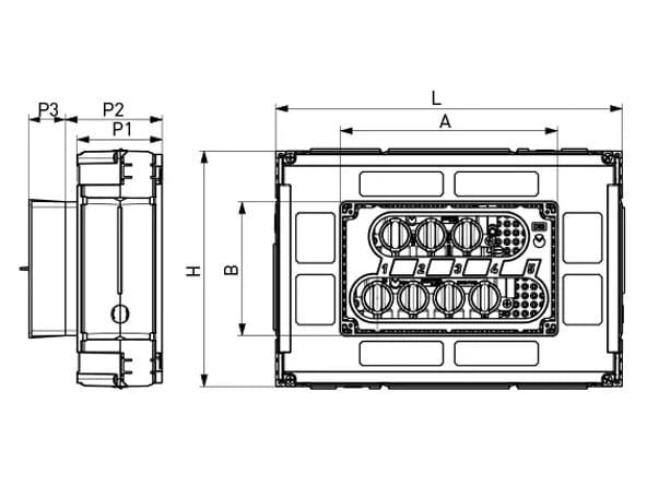 4 + 3 и 5 + 4 выхода утопленный мульти-перехват санитарный коллектор комплект TECO K4 ARCH-00118506 - Вид №5