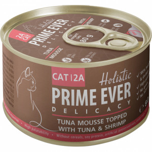 ПР0047930 Корм для кошек 2A Delicacy Мусс тунец с креветками конс. 80г Prime Ever