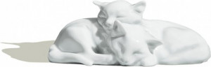 89075 Meissen Фигурка 4,5см "Лежащие кошки" (Эрих Хезель,1917г.) Фарфор