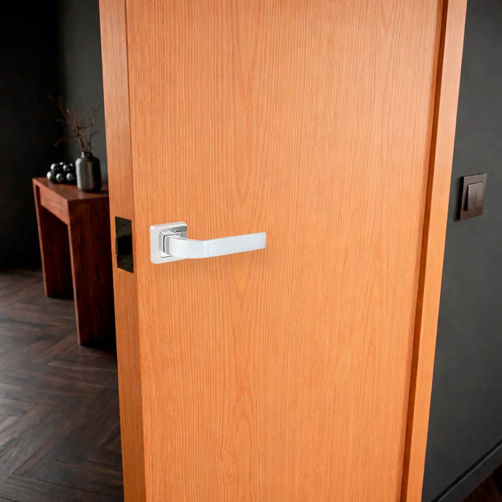 Дверная ручка на розетке Armex H-22104-A без запирания цвет никель STLM-2204001 - Вид №6