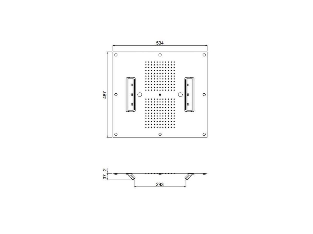 Многофункциональная встраиваемая душевая головка CARIMALI MYDREAM 550X500 CROMOTERAPIA ARCH-00121310 - Вид №2