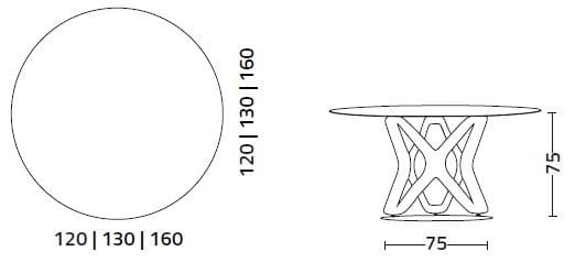 Круглый Хрустальный стол Colico V6 ARCH-00074714 - Вид №2