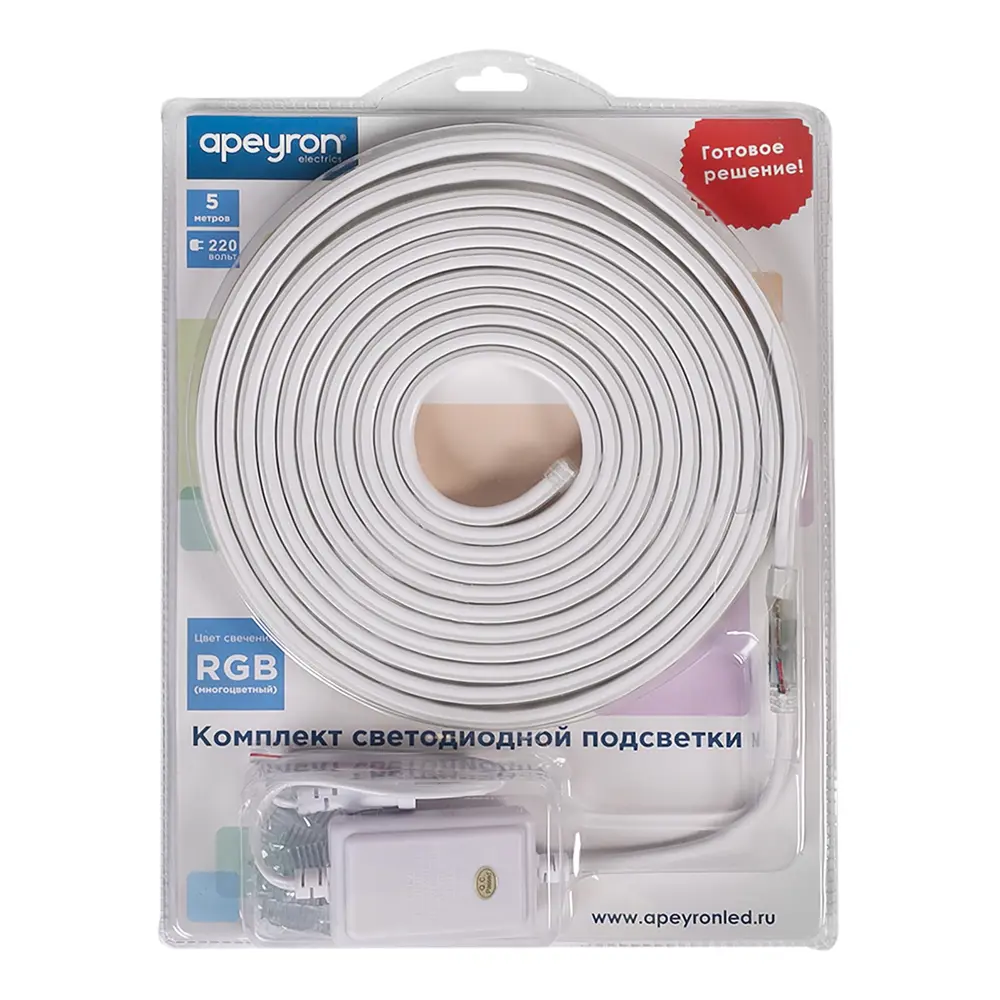 Набор светодиодной ленты 5050 5 м 60LED/м свет RGB IP44 17677392 STLM-2106737 APEYRON  - Вид №3