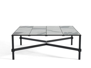 Квадратный садовый столик с керамической столешницей