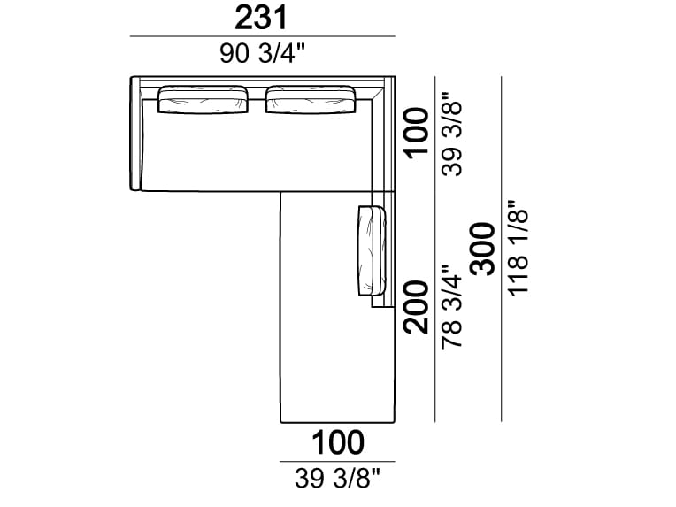 Тканевый диван с полуостровом Arketipo MOSS ARCH-00121787 - Вид №26