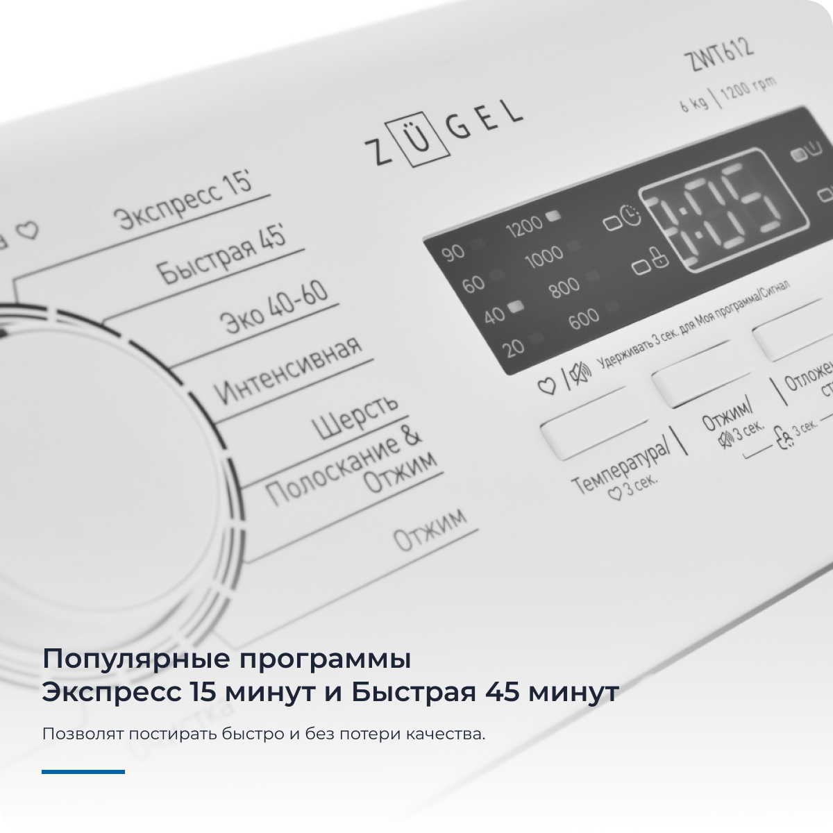 9982986 Стиральная машина ZUGEL ZWT612 белый STDN-0060224 - Вид №34