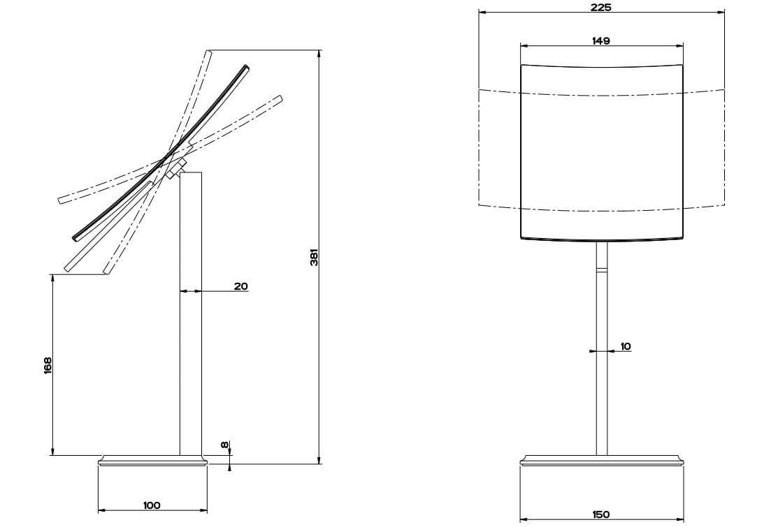 Столешница латунь увеличительное зеркало Gessi элегантность ARCH-00065658 - Вид №2