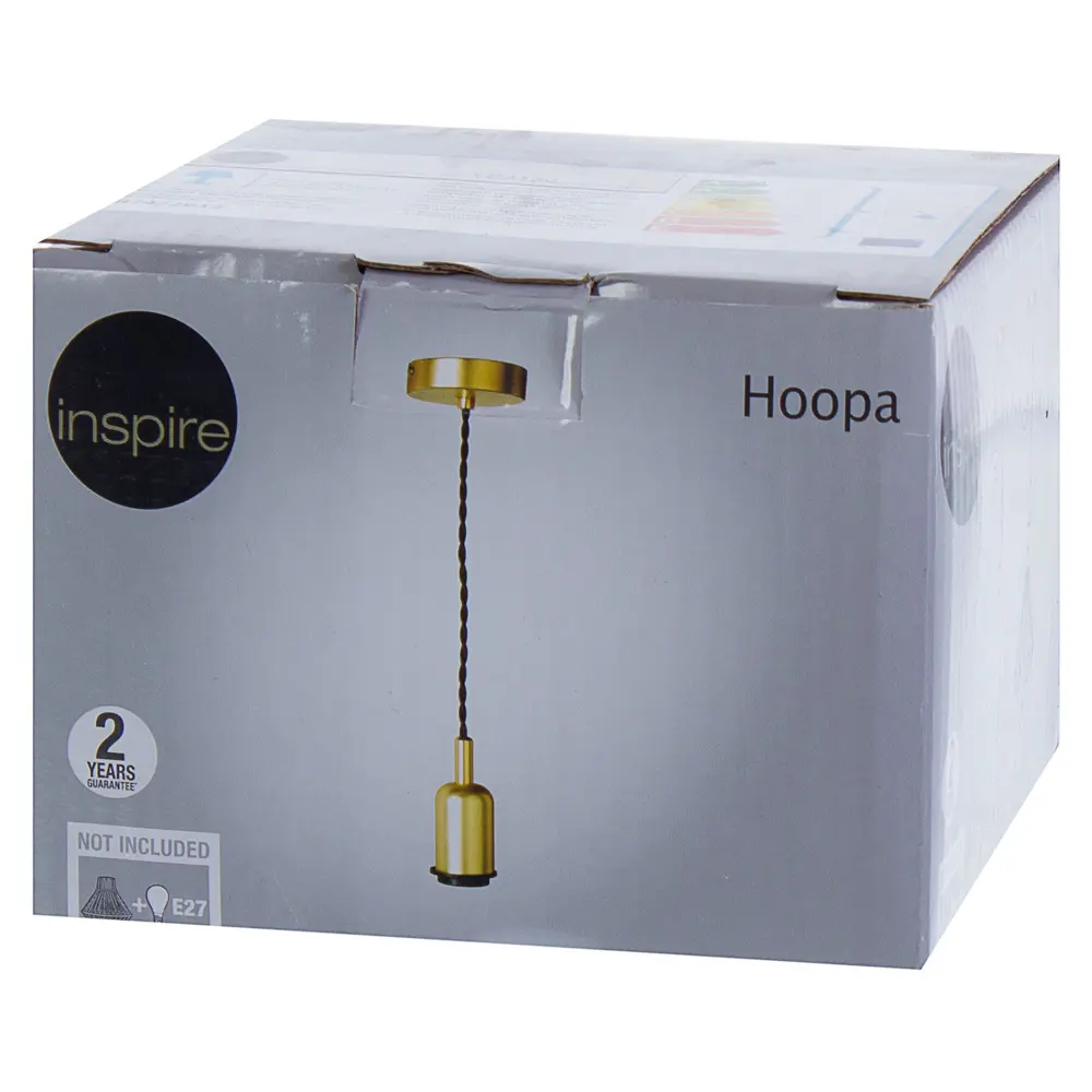 Шнур декоративный Hoopa 1xЕ27x60 Вт, цвет алюминий/матовое золото INSPIRE STLM-2053095 - Вид №2