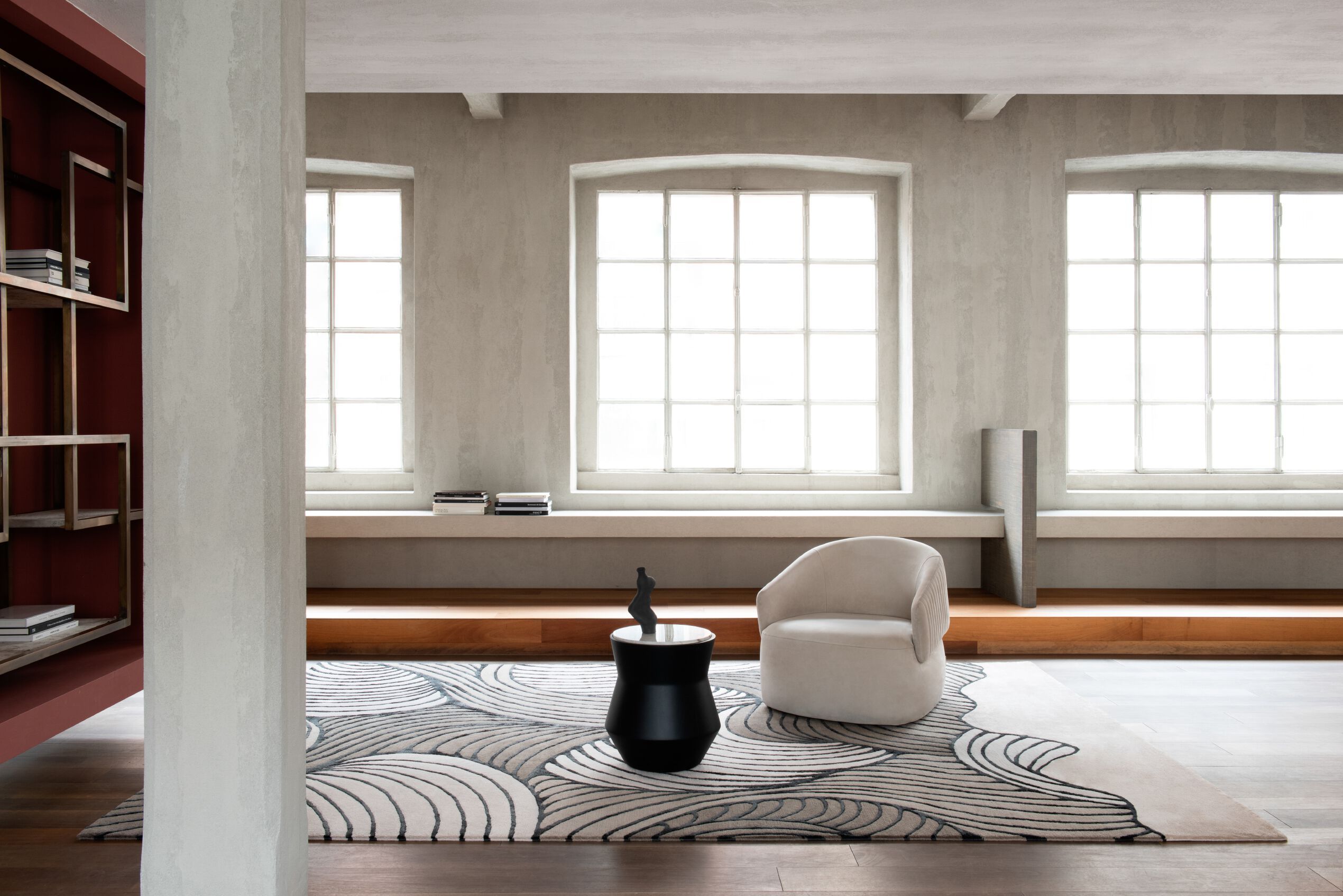 Прямоугольный ковер ручной работы из шерсти Tapis Rouge космический обман ARCH-00078410