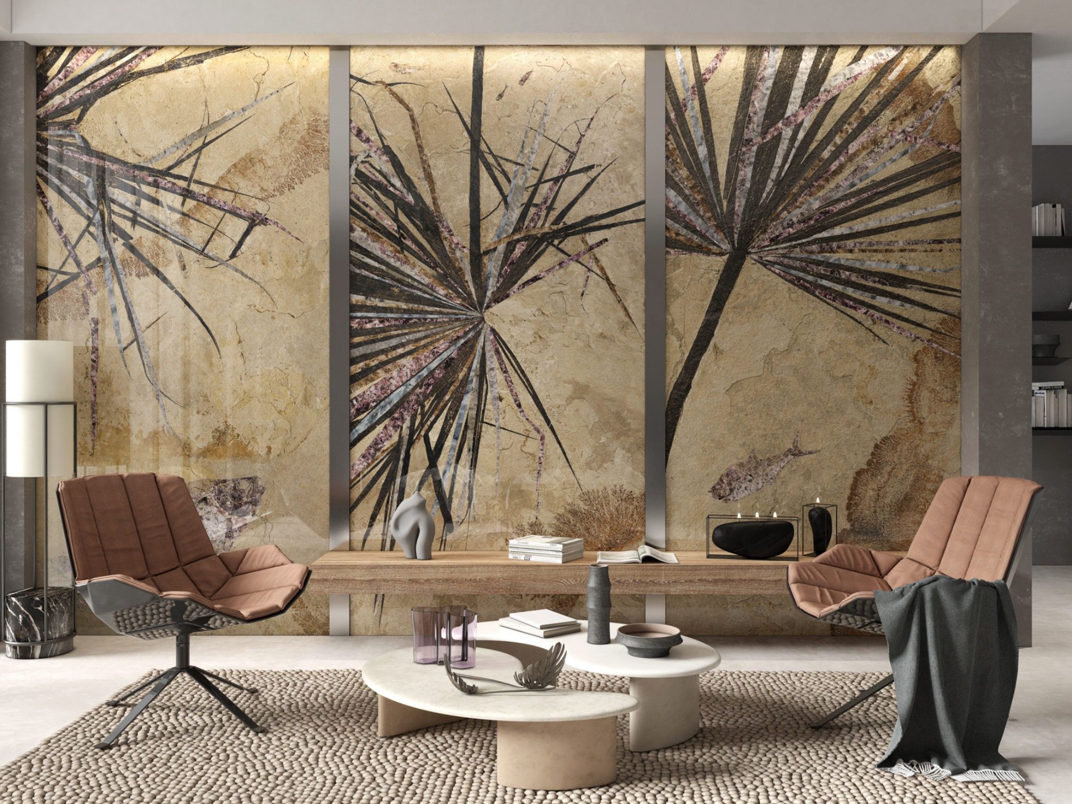 Декоративная панель из алюминия, стекла или ПММА Tecnografica окаменелости ARCH-00063897