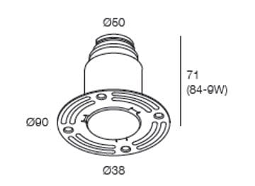 Круглый утопленный прожектор DGA тон ARCH-00056864