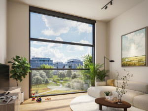 Алюминиевое раздвижное окно с тройным остеклением