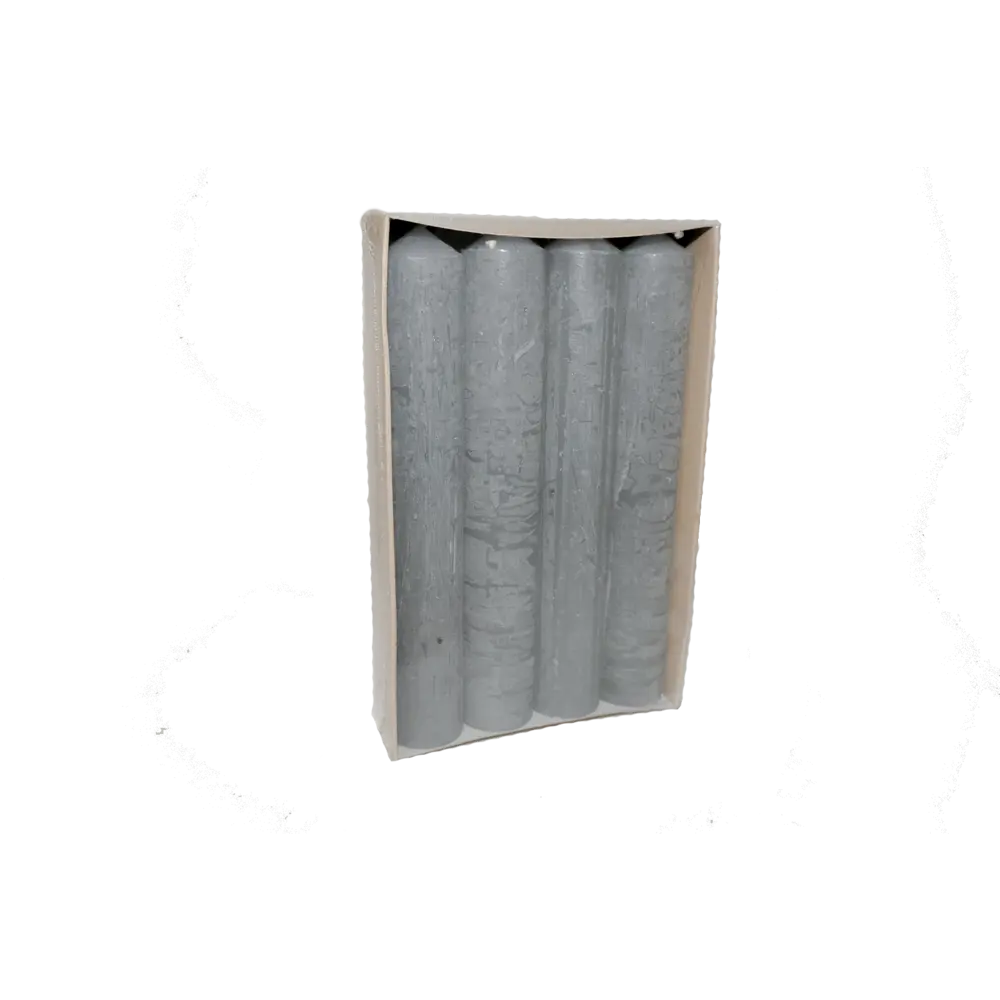 Свеча столовая рустик ø22 h140 мм цвет серый 4 шт Santreyd STLM-2006938 - Вид №1