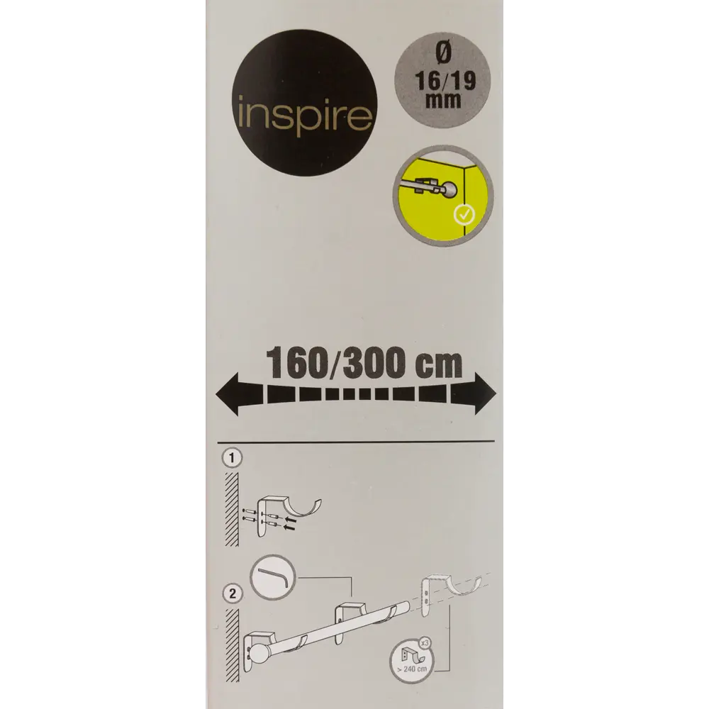 Карниз однорядный раздвижной Inspire Руч 160-300 см цвет золотой антик STLM-2013246 - Вид №3