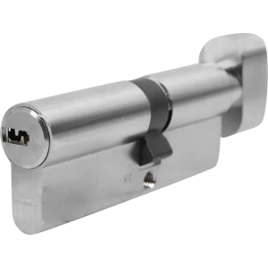 82441714 Цилиндр Abus KD6N Z45/K35, 45x35 мм, ключ/вертушка, цвет никель STLM-1395081