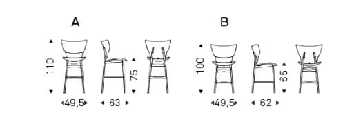 Высокий стул со спинкой Cattelan italia Дамбо ARCH-00113932 - Вид №4