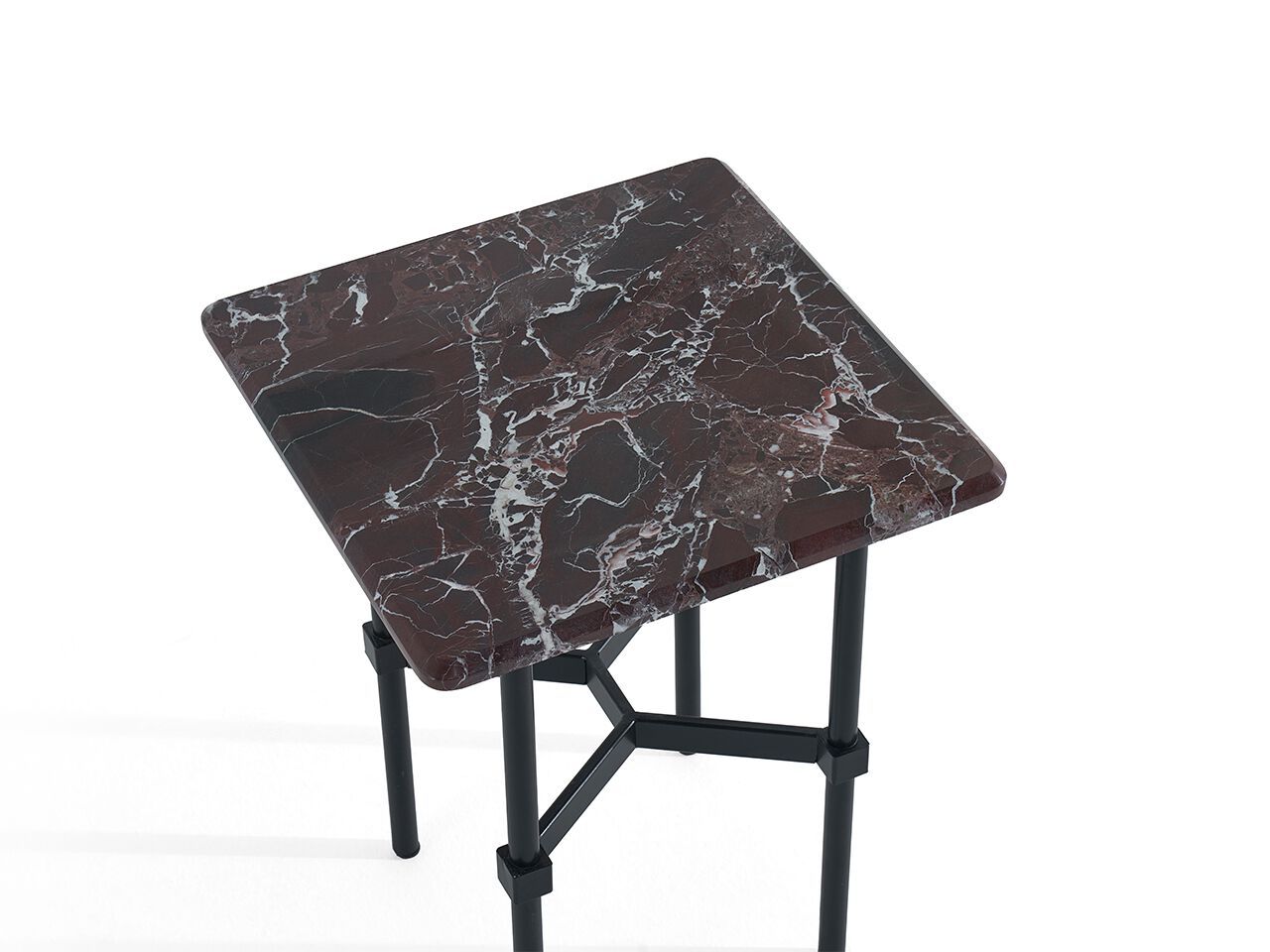 Высокий квадратный металлический журнальный столик с мраморной столешницей NDESIGN Ezora ARCH-00071354 - Вид №3