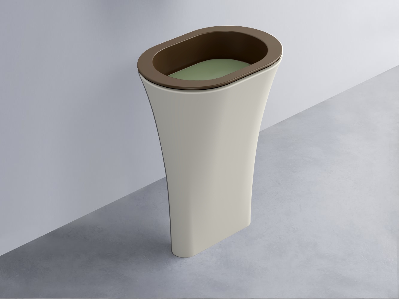 AMLA65-CA+AMPILO-AG+AMCOLO-TL Раковина Amedeo Ovale отдельностоящая cielo Enjoy + Amedeo Ceramica Cielo