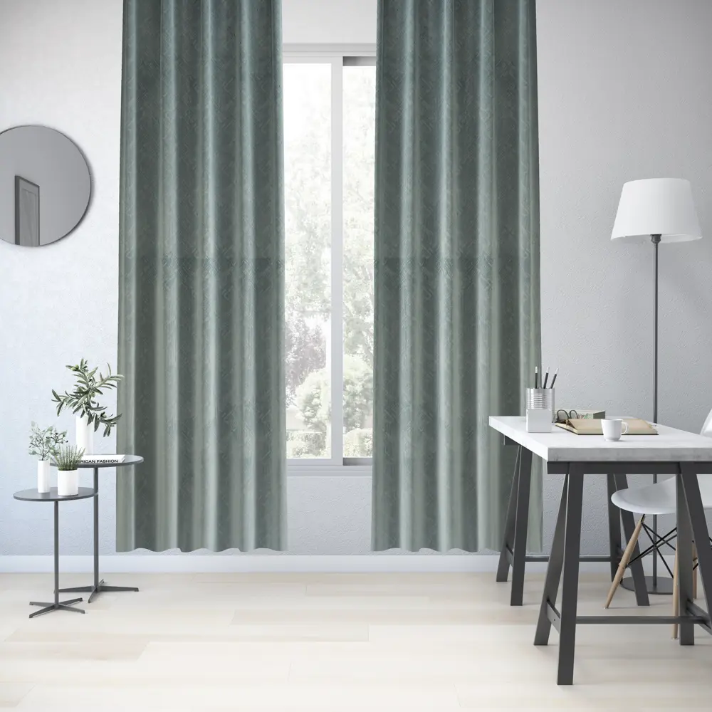 Штора на ленте Inspire Medina 160х280 см цвет светло-серый 86255165 STLM-2175091  - Вид №5