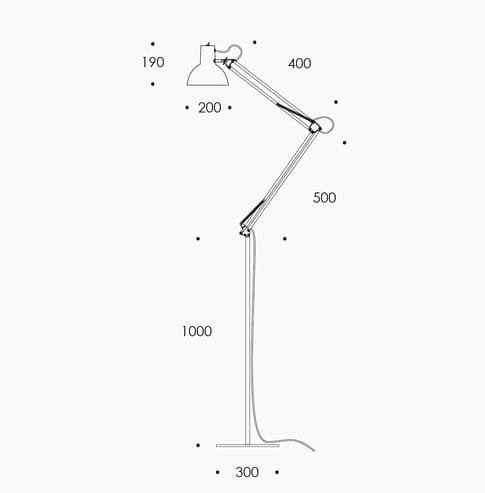 Регулируемая металлическая напольная лампа Midgard Licht Spring-balanced Lamp ARCH-00135978 - Вид №4