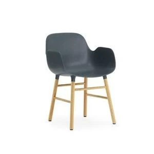 Кресло Form с ножками из дуба 78х56.1х52 см, синее