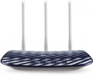 Archer C20(RU) Ac750 wireless dual band router, 433 at 5 ghz +300 mbps at 2.4 ghz, 802.11ac/a/b/g/n, 1 port wan 10/100 mbps + 4 ports lan 10/100 mbps, 3 fixed antennas TP-Link