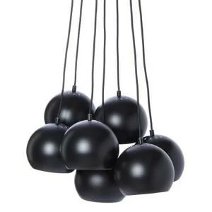 14236505001 Люстра ball, 7 плафонов, 120 см, черная матовая, черный шнур Frandsen